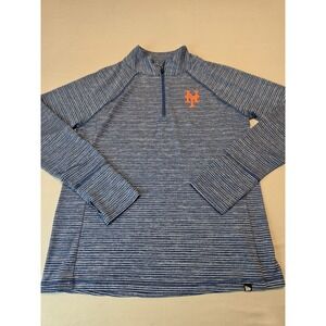 New York Mets New Era 1/4 Zip Long Sleeve Pullover Thumb Holes Mens Small